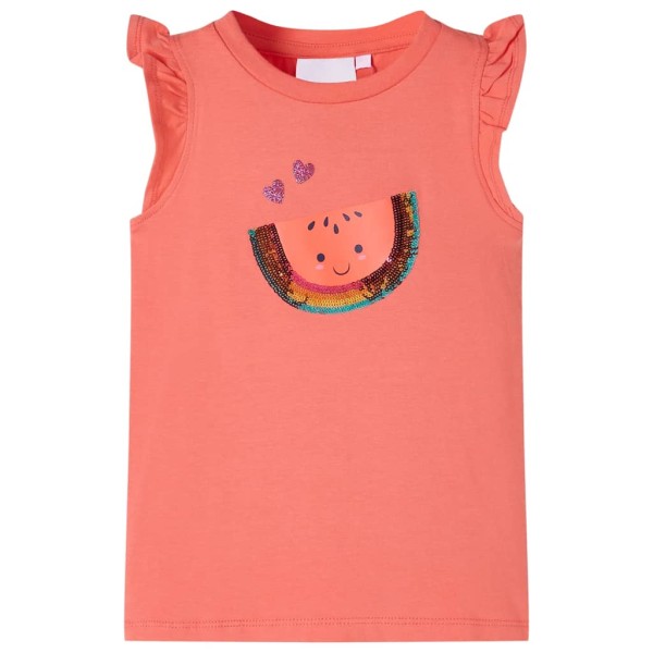 Camiseta para niños de manga volante coral 92