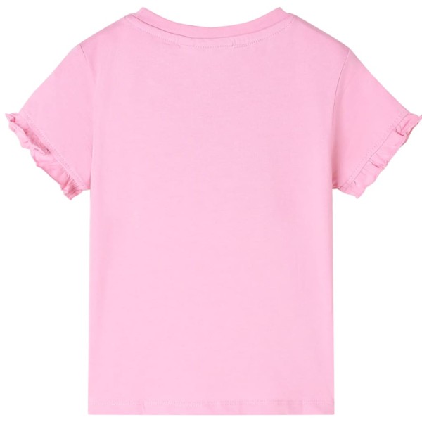 Camiseta para niños de manga corta rosa brillante 92