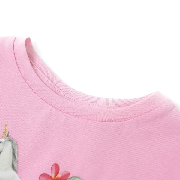 Camiseta para niños de manga corta rosa brillante 92