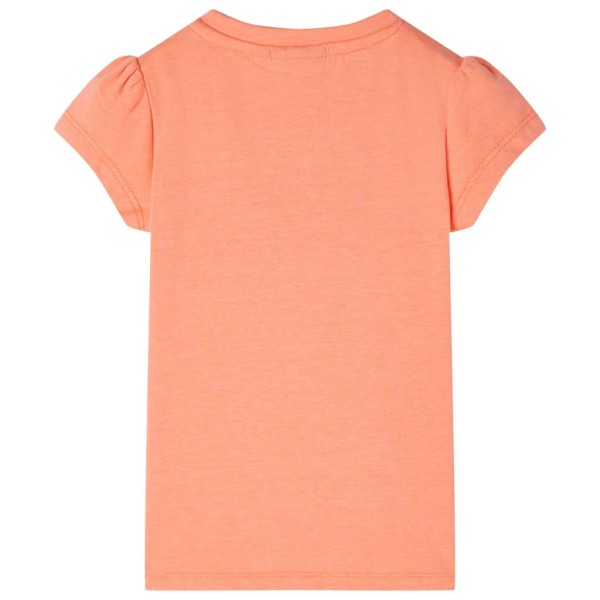 Camiseta de niños de manga casquillo naranja neón 140