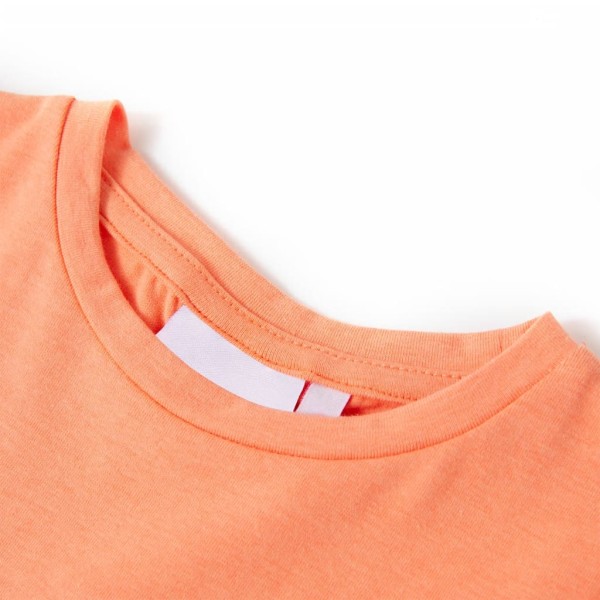 Camiseta de niños de manga casquillo naranja neón 140