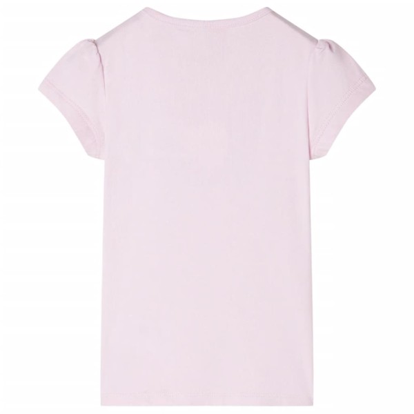 Camiseta de niños de manga casquillo rosa suave 140