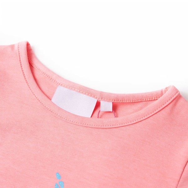 Camiseta para niños rosa chillón 116