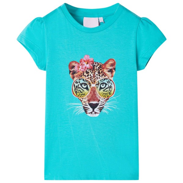 Camiseta infantil verde menta 128