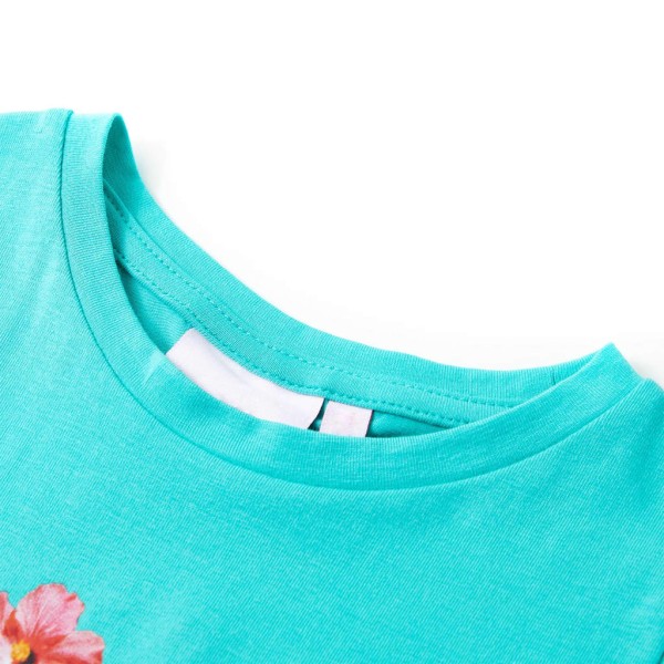 Camiseta infantil verde menta 128