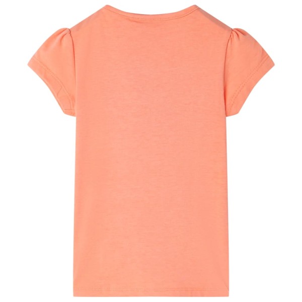 Camiseta infantil naranja neón 116