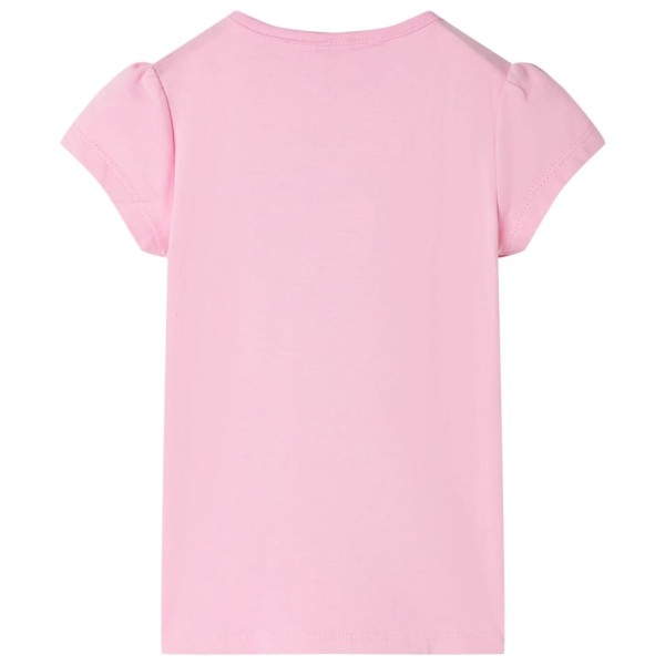 Camiseta infantil rosa chillón 140