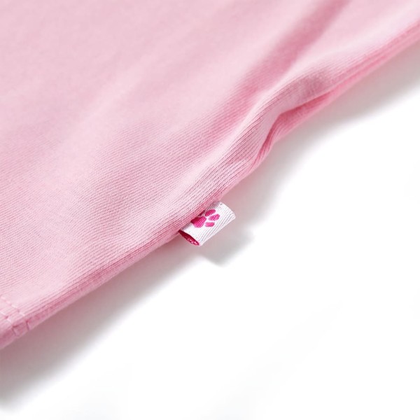 Camiseta infantil rosa chillón 140