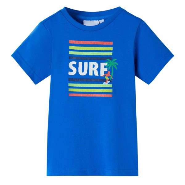 Camiseta infantil azul chillón 116