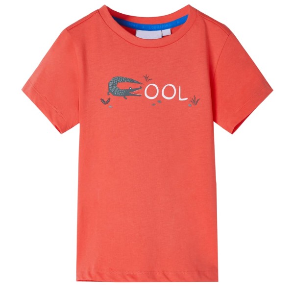 Camiseta infantil de manga corta rojo claro 140