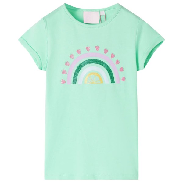 Camiseta infantil verde brillante 128