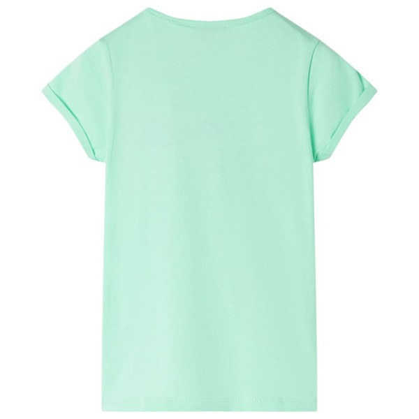 Camiseta infantil verde brillante 128