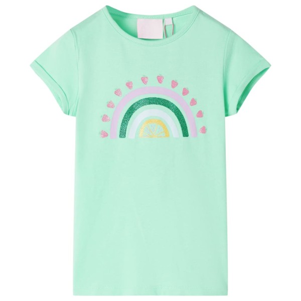 Camiseta infantil verde brillante 104