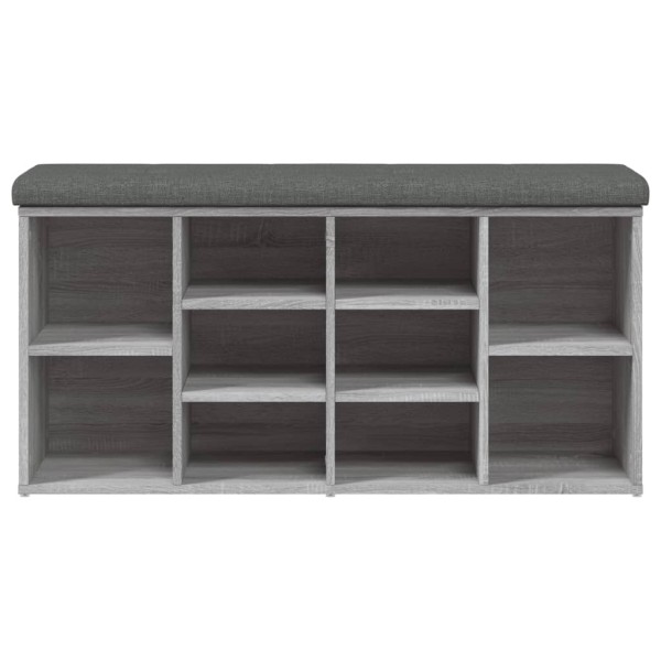 Banco zapatero madera de ingeniería gris Sonoma 102x32x50 cm