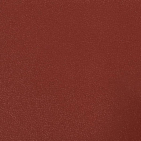 Banco de cuero sintético rojo vino tinto 100x35x41 cm