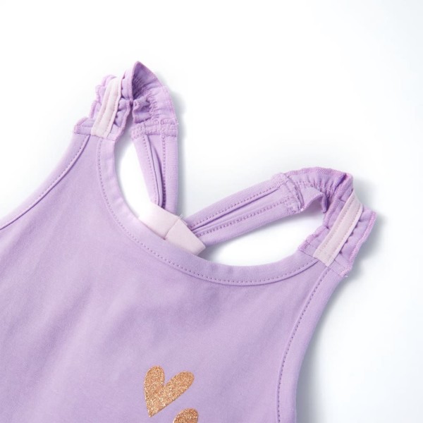 Camiseta de tirantes infantil color lila 128