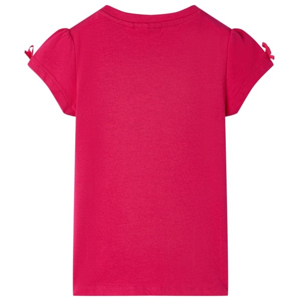 Camiseta infantil rosa chillón 104