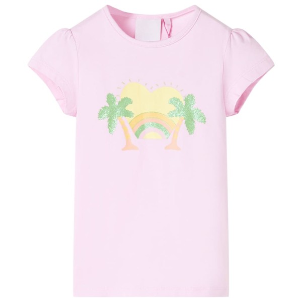 Camiseta infantil rosa claro 140