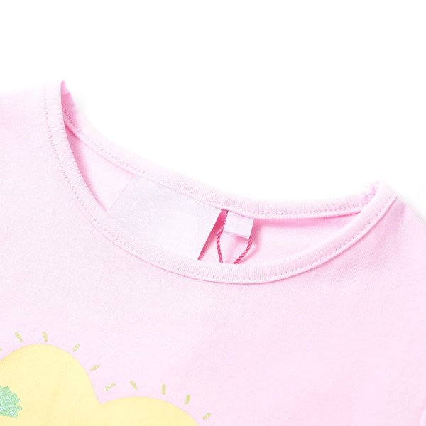 Camiseta infantil rosa claro 140