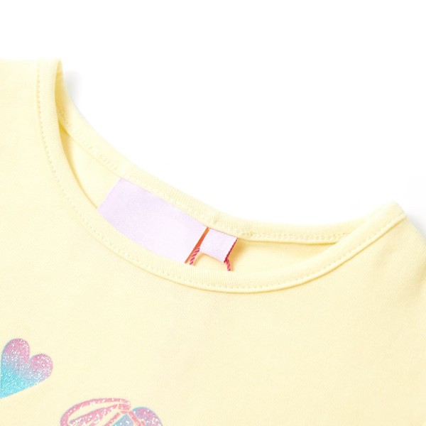 Camiseta infantil amarillo suave 116