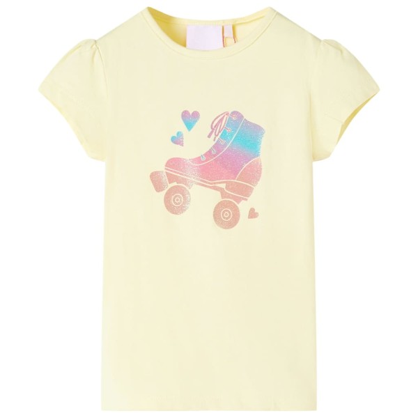 Camiseta infantil amarillo suave 140