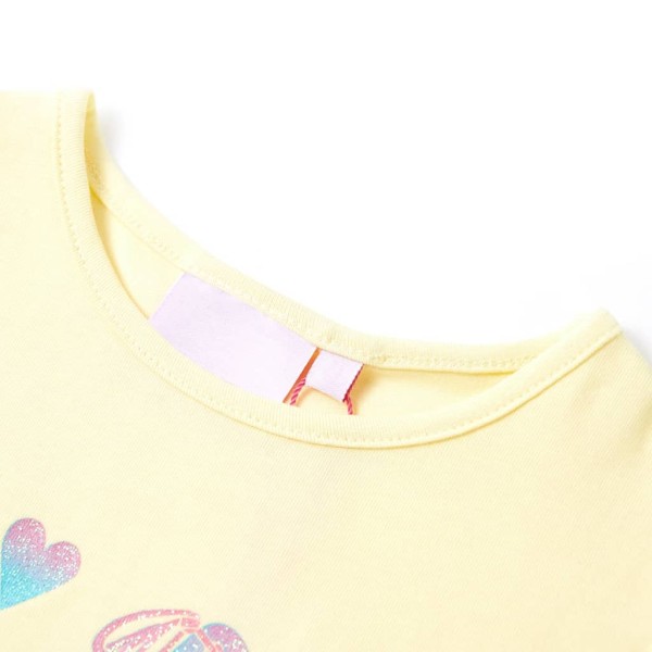 Camiseta infantil amarillo suave 140