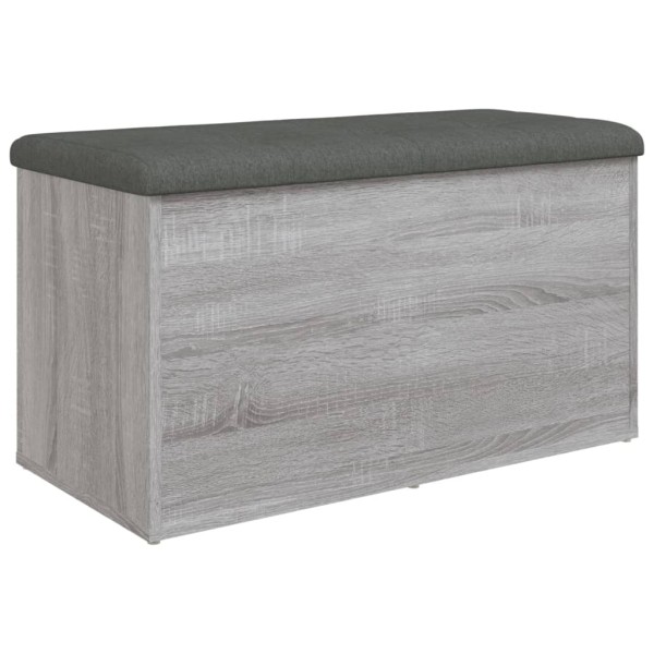 Banco con almacenaje madera ingeniería gris Sonoma 82x42x45 cm