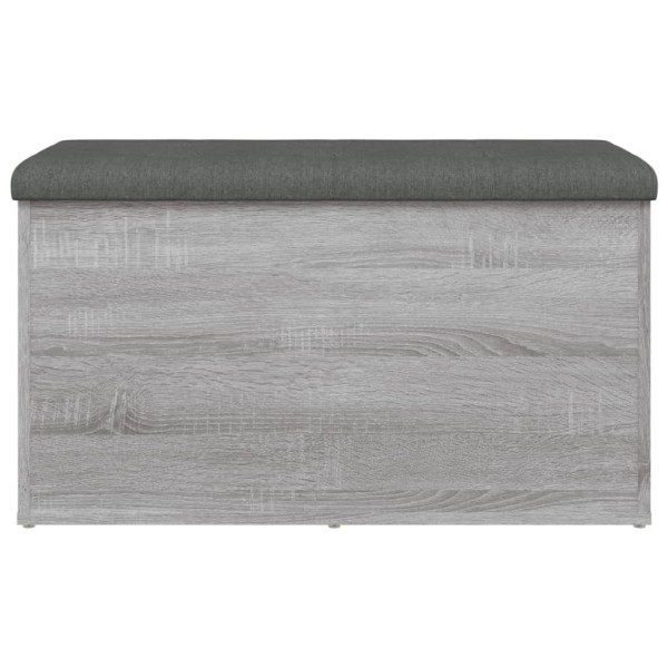 Banco con almacenaje madera ingeniería gris Sonoma 82x42x45 cm