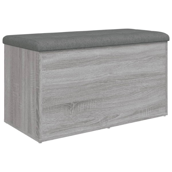 Banco con almacenaje madera ingeniería gris Sonoma 82x42x45 cm