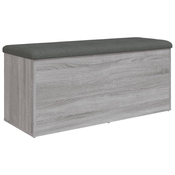 Banco con almacenaje madera ingeniería gris Sonoma 102x42x45 cm