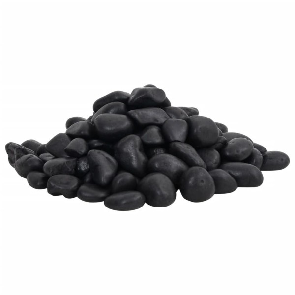 Guijarros pulidos negros 10 kg 2-5 cm