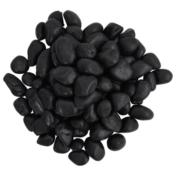 Guijarros pulidos negros 10 kg 2-5 cm