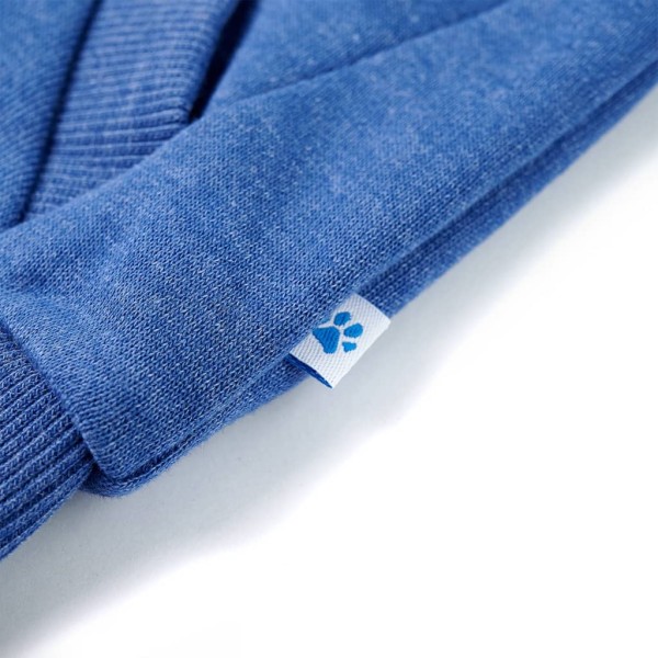 Sudadera para niños con capucha y cremallera azul mélange 92