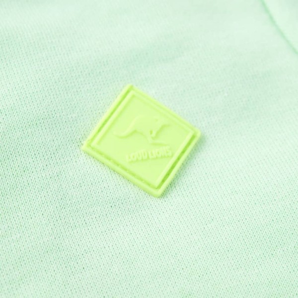 Sudadera para niños con capucha y cremallera verde brillante 92