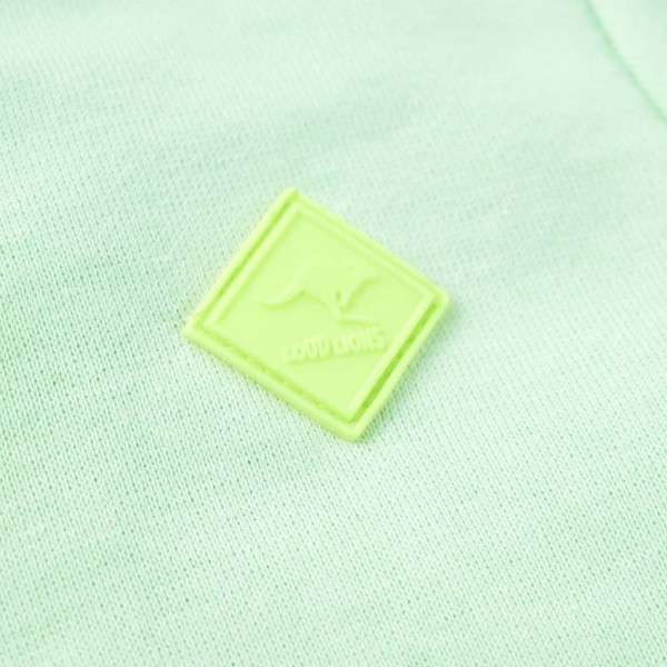 Sudadera para niños con capucha y cremallera verde brillante 116