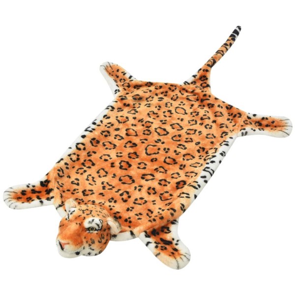 Alfombra afelpada de leopardo 139 cm marrón