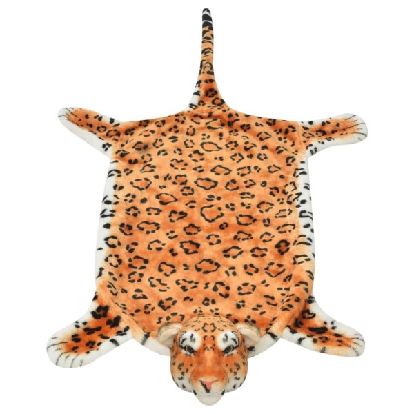 Alfombra afelpada de leopardo 139 cm marrón