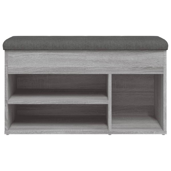 Banco zapatero madera de ingeniería gris Sonoma 82x32x45,5 cm