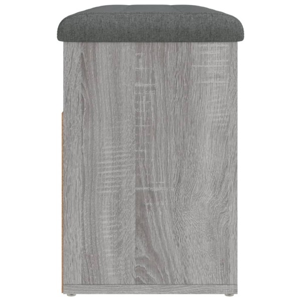 Banco zapatero madera de ingeniería gris Sonoma 82x32x45,5 cm