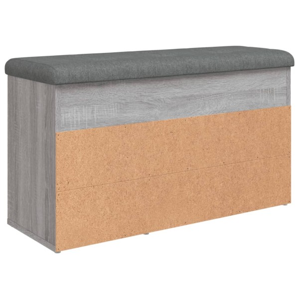 Banco zapatero madera de ingeniería gris Sonoma 82x32x45,5 cm