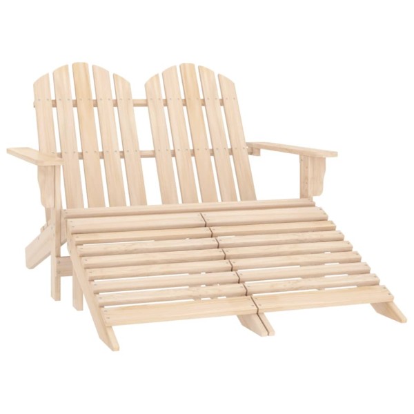 Otomana Adirondack de jardín 2 plazas madera de abeto