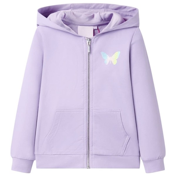 Sudadera para niños con capucha color lila 92