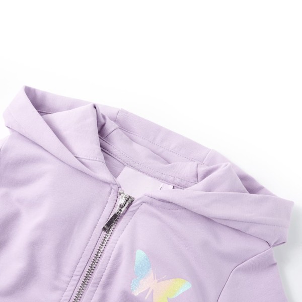 Sudadera para niños con capucha color lila 92