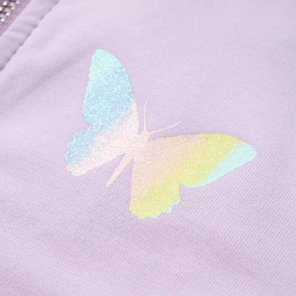 Sudadera para niños con capucha color lila 92