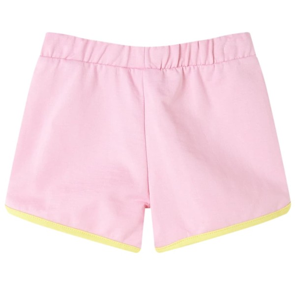 Pantalón corto para niños con ribete rosa brillante 92