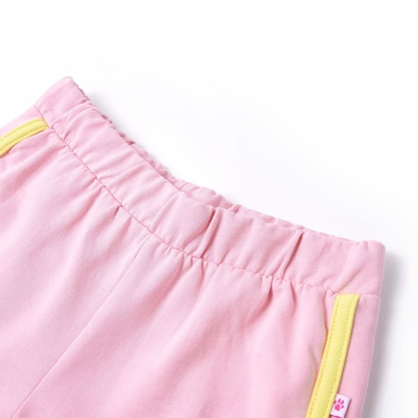 Pantalón corto para niños con ribete rosa brillante 92