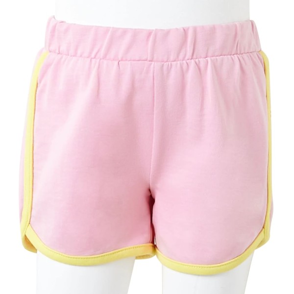 Pantalón corto para niños con ribete rosa brillante 92