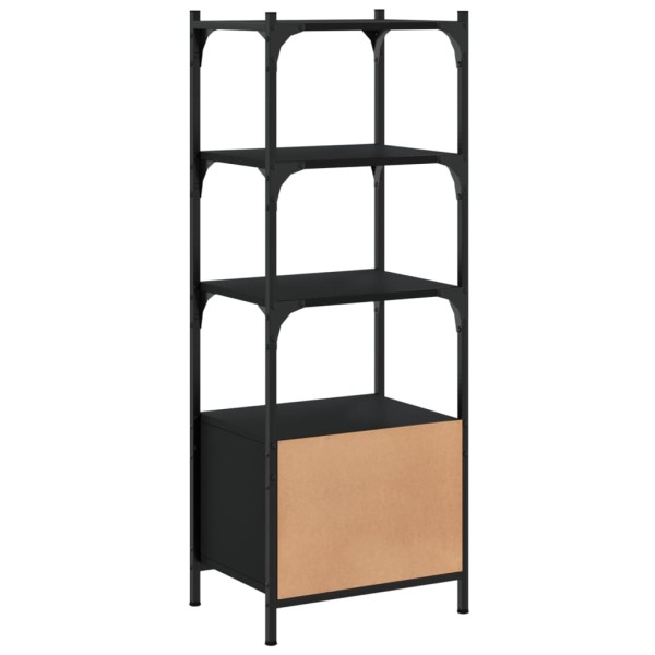 Librería de 3 estantes madera ingeniería negro 41x30x109,5 cm