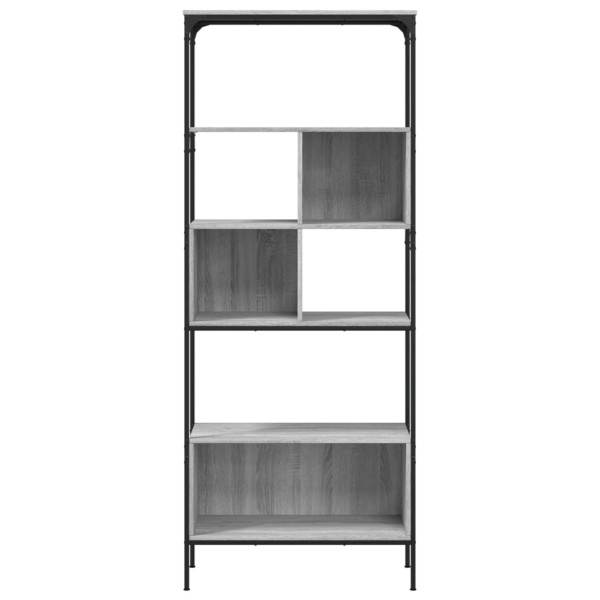 Librería 5 estantes madera ingeniería gris Sonoma 76x33x188,5cm