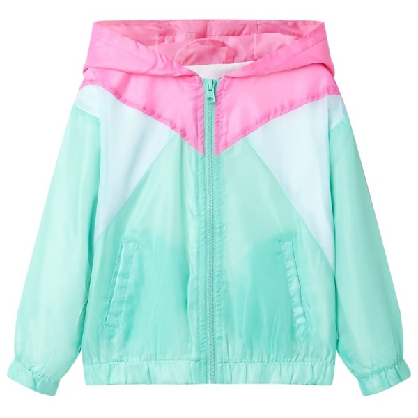 Chaqueta con capucha y cremallera para niños multicolor 128